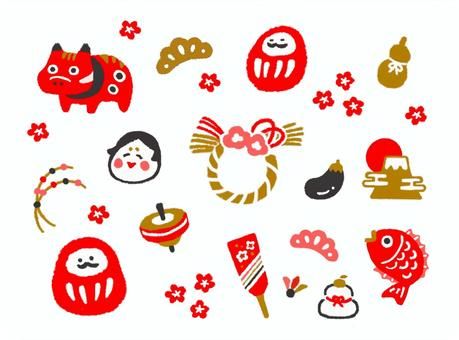 お正月飾りのフリーイラスト – EVENTs Design
