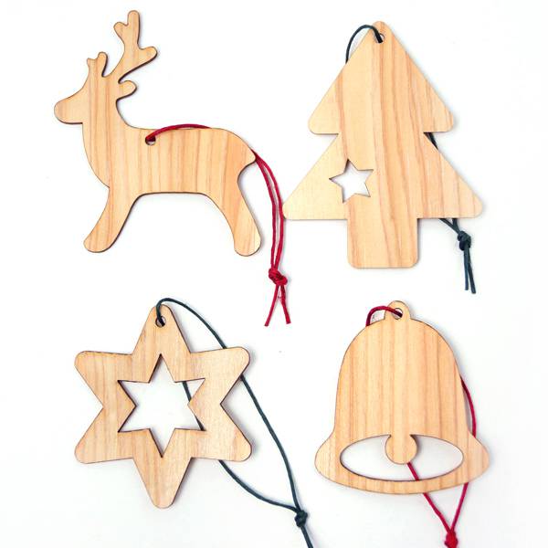レロの木馬 白木クリスマスオーナメントANDCHILD