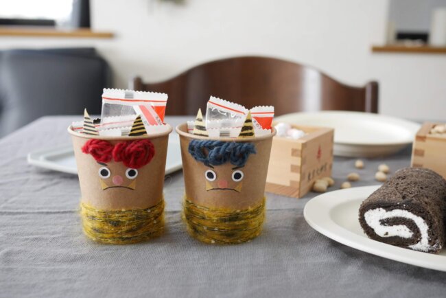 節分製作～豆入れにピッタリ！画用紙で簡単！箱の折り方～