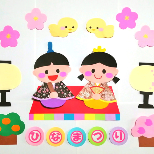 ひな祭り製作 壁面飾りにも。扇のおひな様の作り方ほいくびより