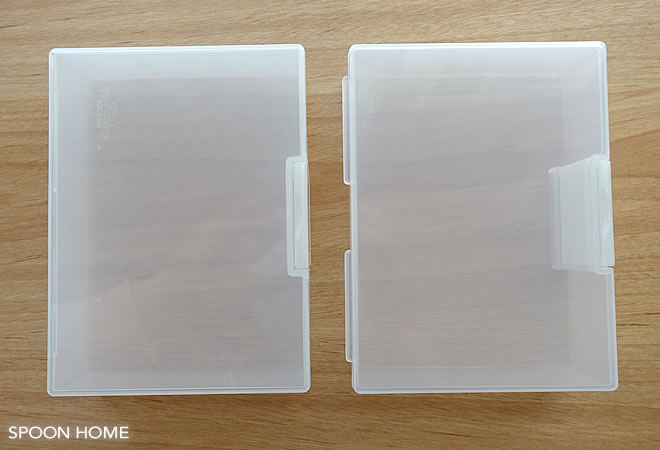 100均ダイソー・セリア「はがきケース」の活用法。収納アイデアをブログでレポート