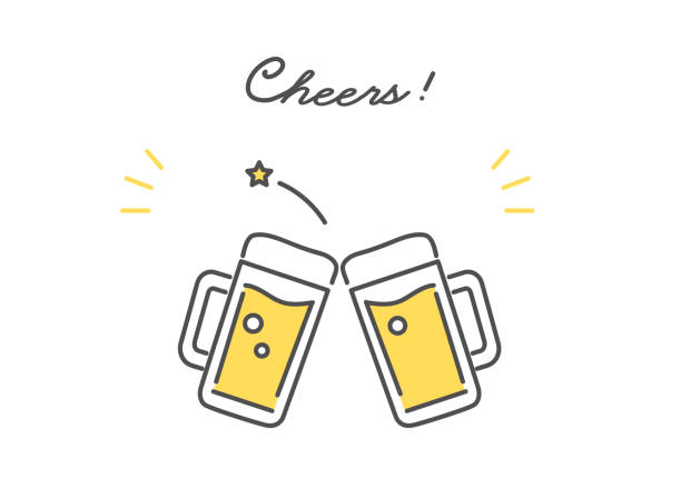 フリーイラストビールで乾杯するサラリーマンパブリックドメインQ：著作権フリー画像素材集