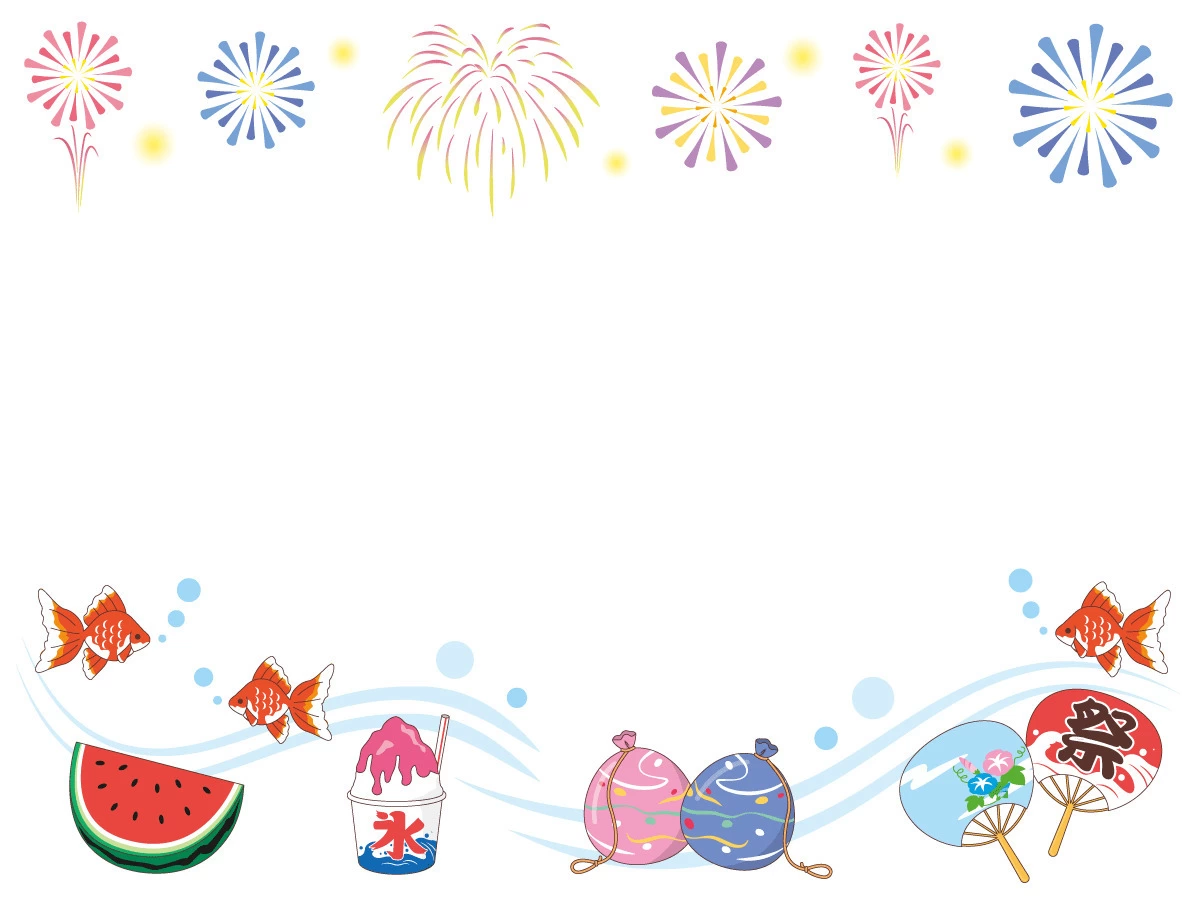 お祭りのフレーム