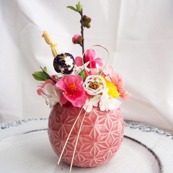 ひな祭り アレンジメント 造花❣️めーちゃん❣️２つセット‼️ うさぎのひな祭りアレンジメント