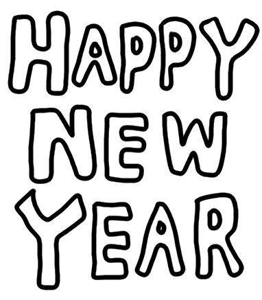 happy new year 筆記体イラスト無料イラスト・フリー素材なら「イラストAC」