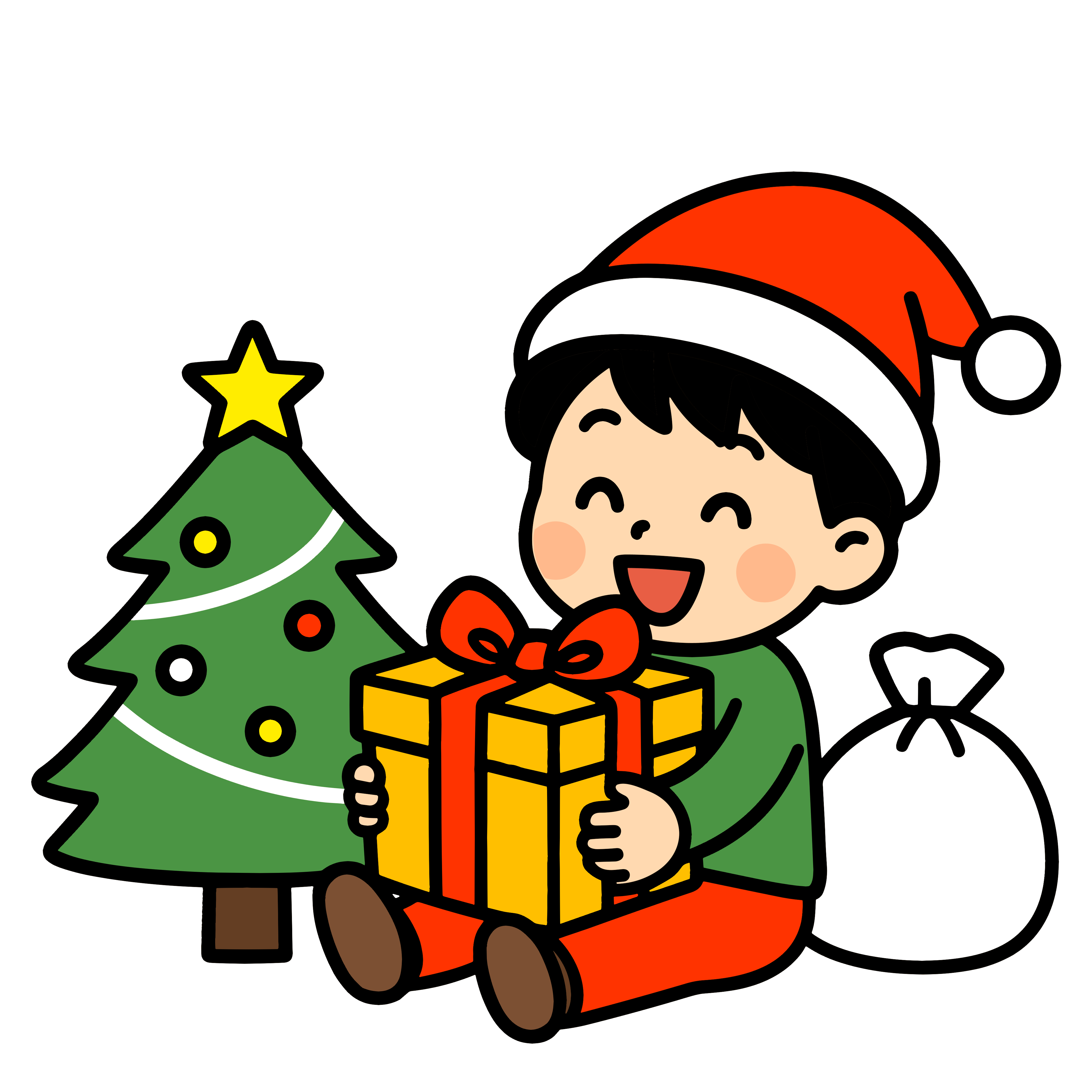 かわいい子供とクリスマスの無料イラストイラスト - No: 1237058無料イラスト・フリー素材なら「イラストAC」