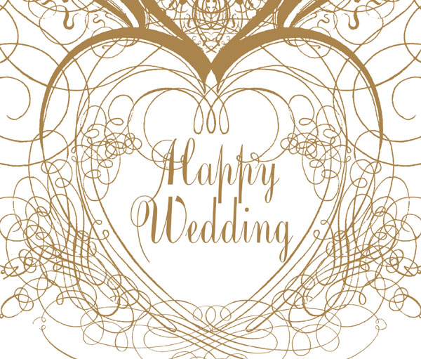 ハッピー ウエディング 字体 手書きTikTok