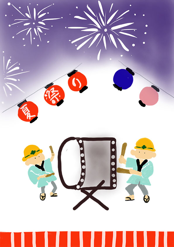 夏祭りのポスターのイラスト素材54082444- PIXTA