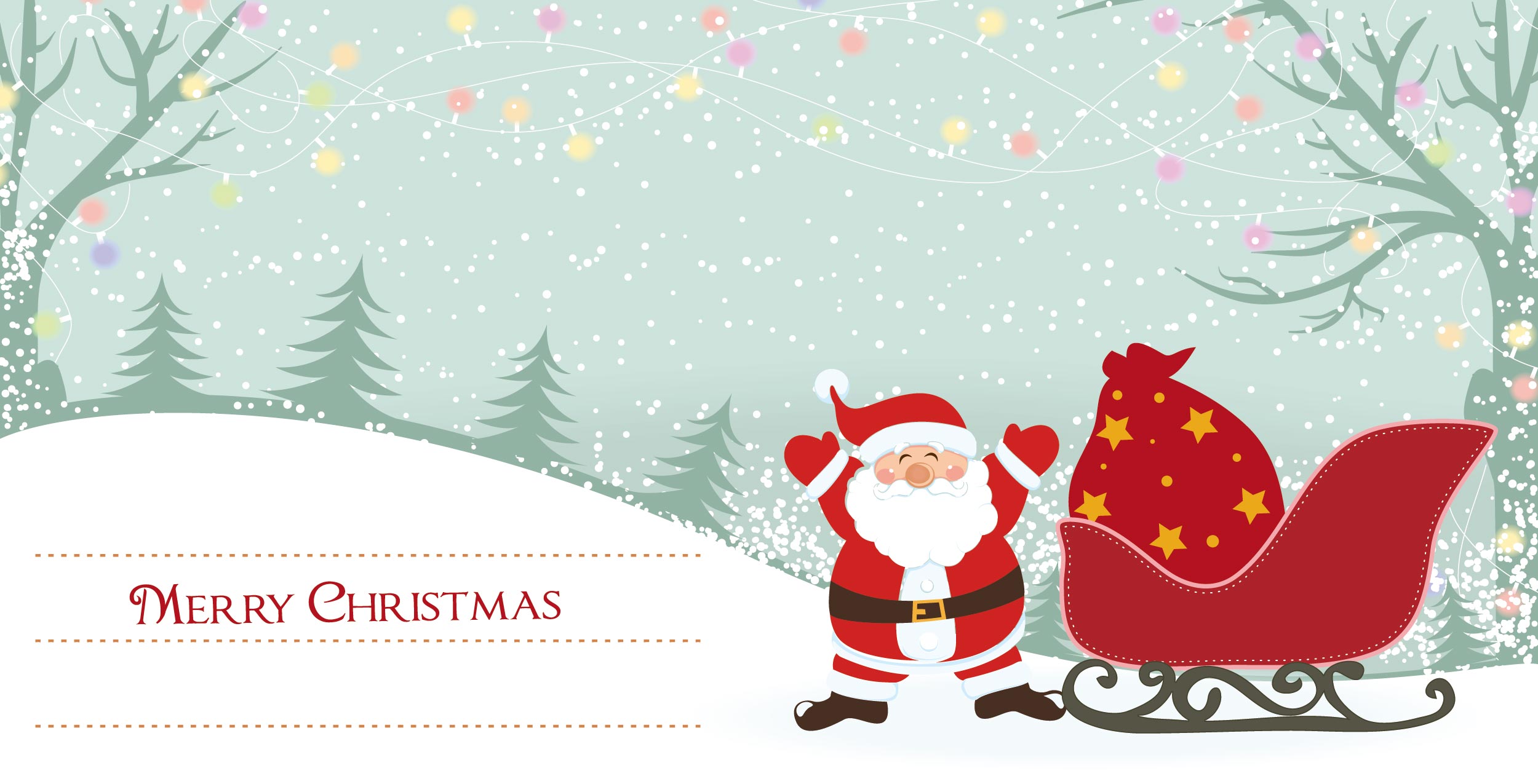 はがき素材You's 無料クリスマスカード テンプレート