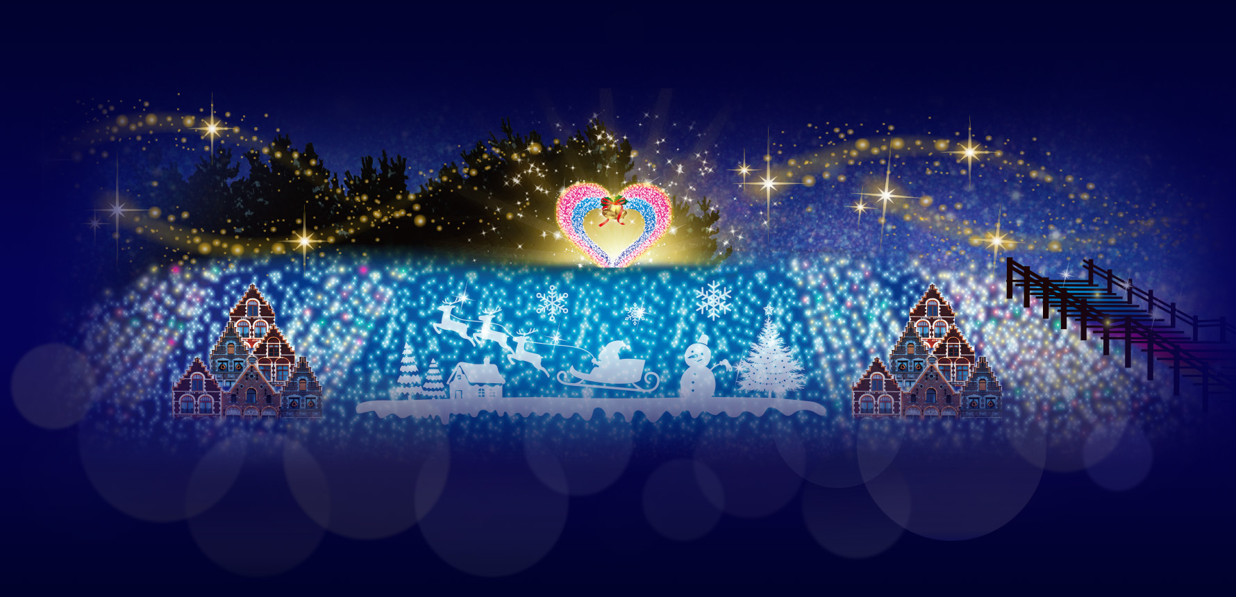 七夕☆イルミネーション７ ７ - 湖山池公園