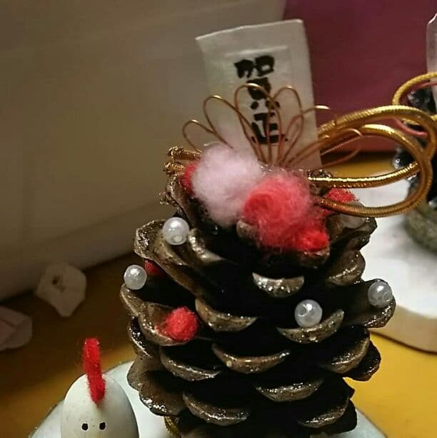 お正月飾り 松ぼっくりのおしゃれなアレンジ・飾り方のインテリア実例RoomClip ルームクリップ