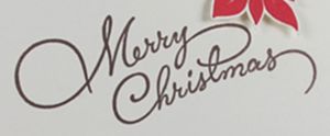再アップ 筆記体で書こう ”Merry Christmas” in cursive