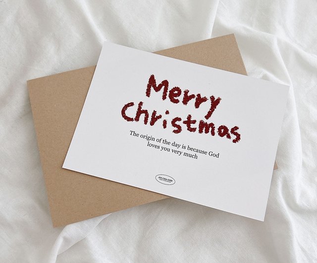 手作りクリスマスカードの作り方 サンタクロースの服Christmascurd