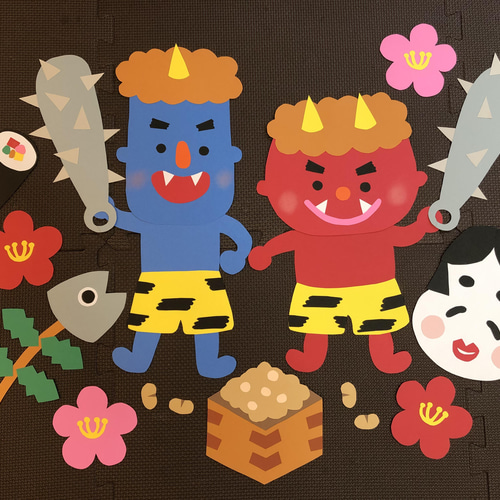 節分 素材 保育壁面飾り ☆節分☆鬼☆壁面☆飾り☆保育の
