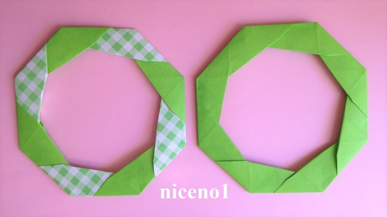 クリスマス 折り紙105枚で作るクリスマスリース