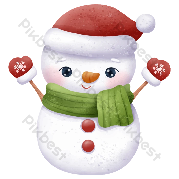 かわいいサンタクロース 雪だるまを作る 無料イラスト75958素材Good