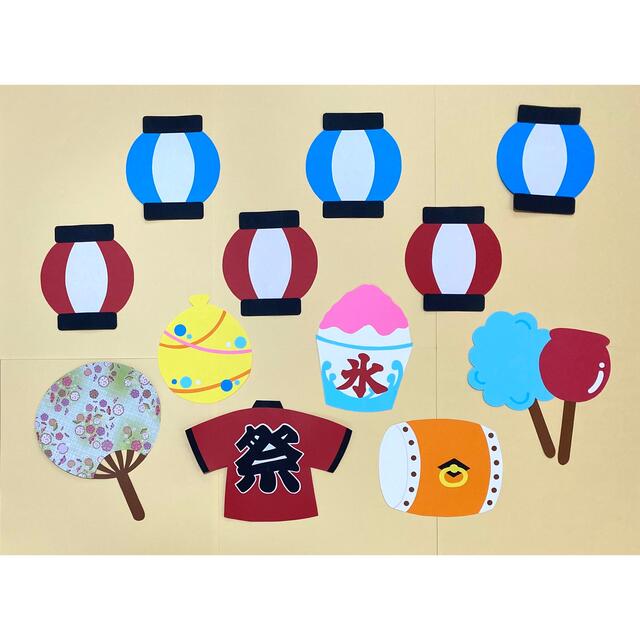 壁面飾り 夏まつり 朝顔 型紙 Saki's factory☆ 通販 12080167Creema クリーマ