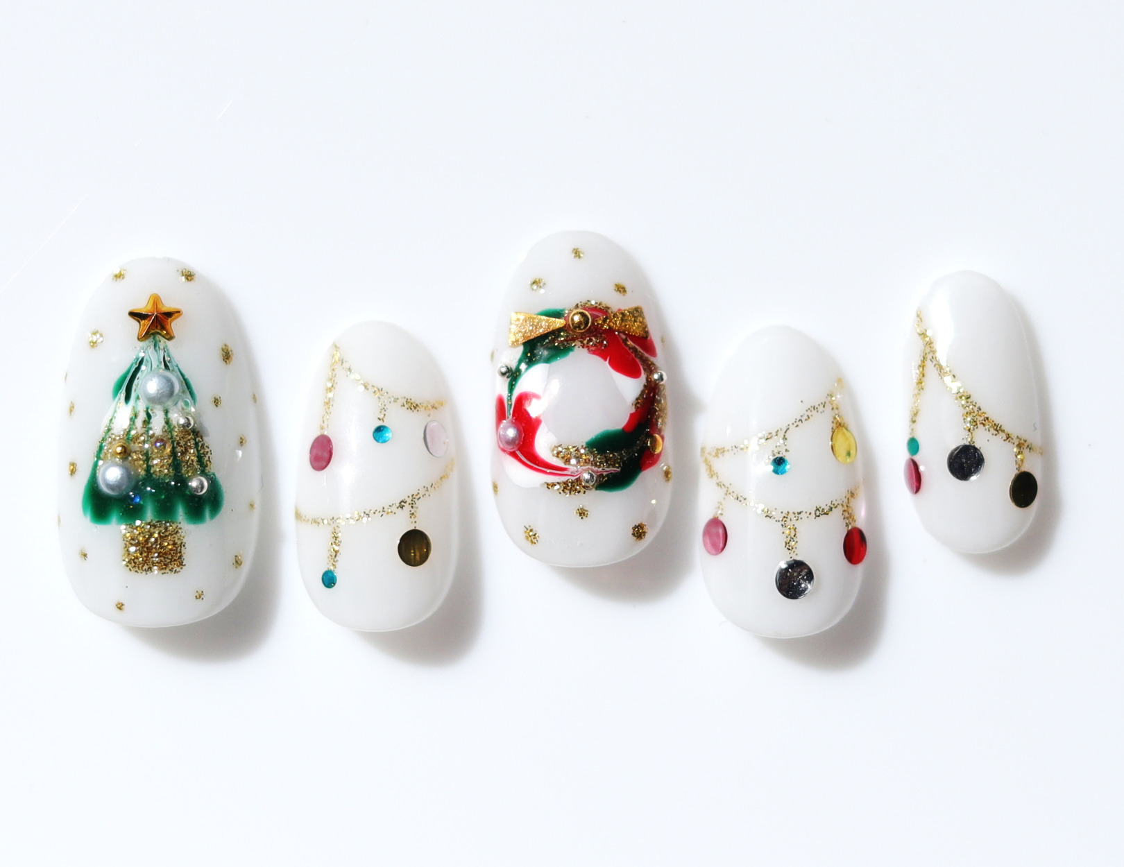 マグネットジェルで作る！クリスマスツリーネイル - あわちゃんねる：セルフネイルお悩み解決ブログ