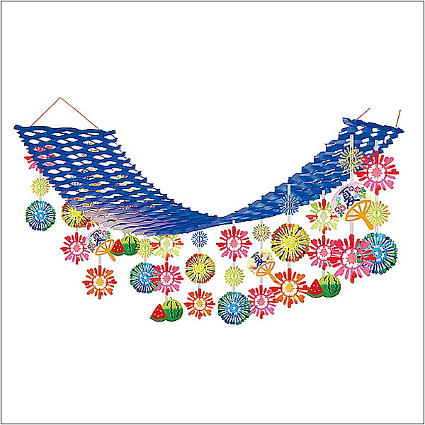 工作ネタ 夏祭り～かき氷提灯花火～Japanese Summer Festivals8月夏壁面飾り高齢者レクデイ作業療法OT 保育創作