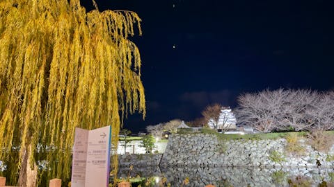 姫路城三の丸広場で冬のライトアップイベントの準備すすんでる 姫路の種写真部姫路の種