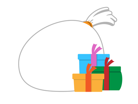 サンタクロースのメリークリスマスイラストのフリー素材イラストイメージ