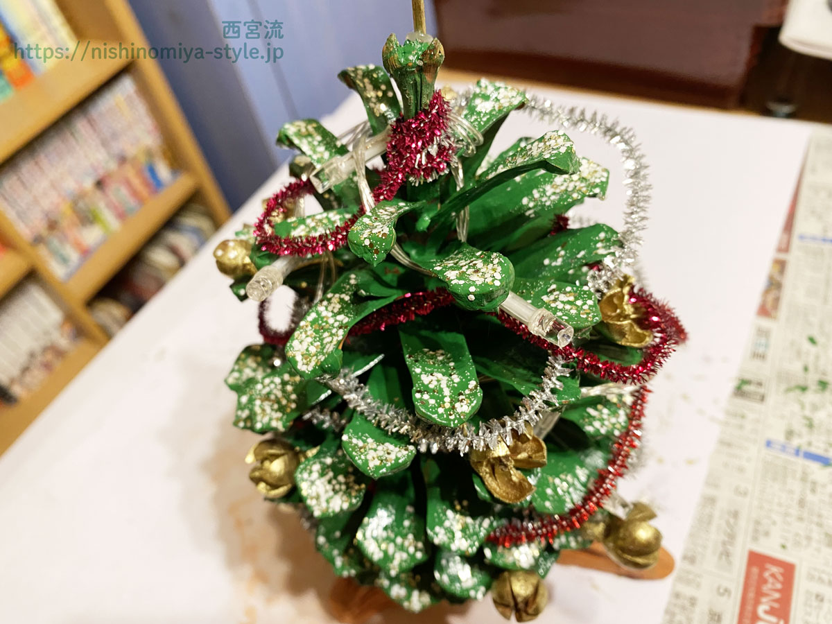 松ぼっくりのクリスマスツリーターントクルこども館 焼津おもちゃ美術館・やいづ えほんと