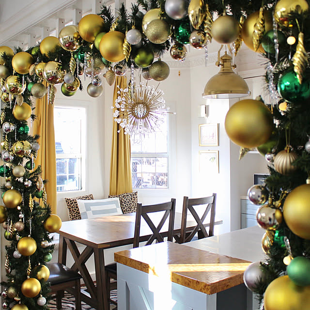 ストロー ガーランド 180cm ハートと星 クリスマス オーナメント