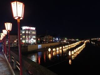 杉戸町 第26回古利根川流灯祭お知らせ株式会社杉戸タクシ