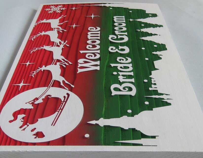 ウェルカムボード クリスマスMaron Wedding