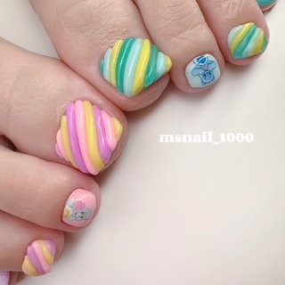 Halloween🎃 ⁡ ⁡ 季節は進んでも暑すぎる⁡ ⁡ ⁡ ⁡オレオネイル 3dnails 3dネイル お菓子ネイル 韓国ネイルハロウィンネイル ディズニーネイル 川崎ネイルサロン キャラネイル ディズニーハロウィン