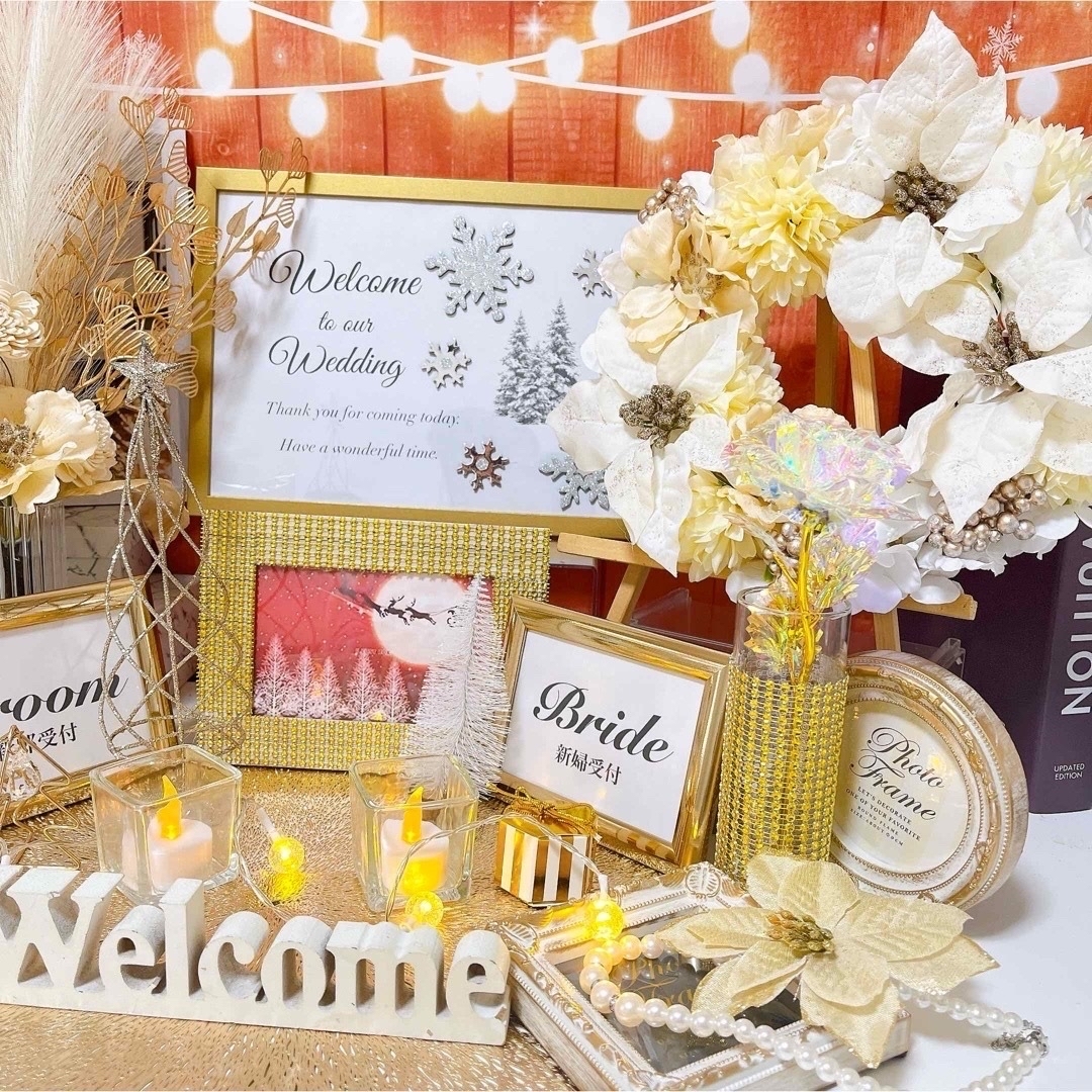 ウェルカムスペース 結婚式 ウエディング まとめ売り ブライダル クリスマス ウェルカムボード Flower crown 通販18397595Creema クリーマ