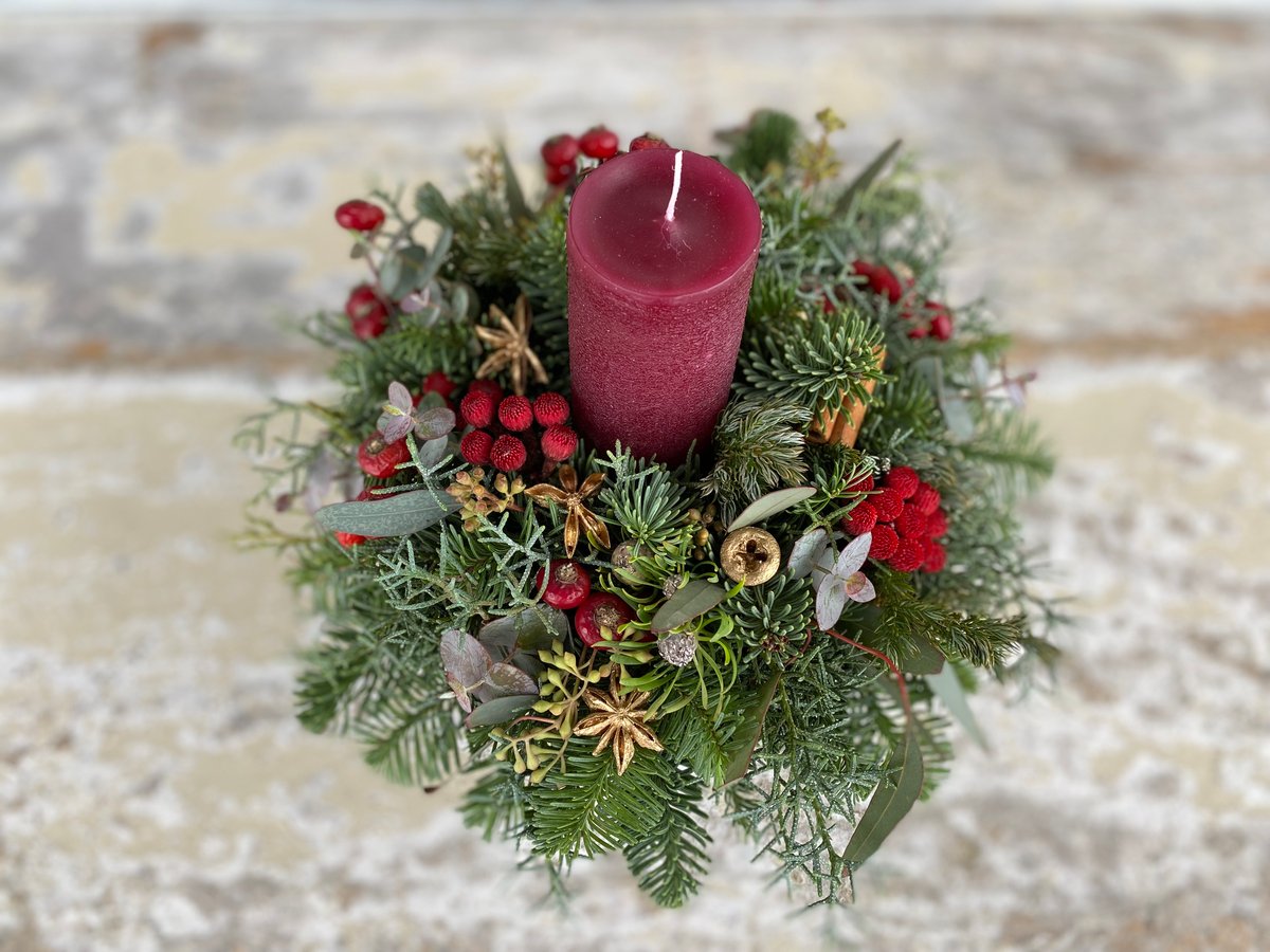 キャンドルリース クリスマスリース Creema限定 〙森のフレッシュ白樺キャンドルリース - nedakonanka.cz