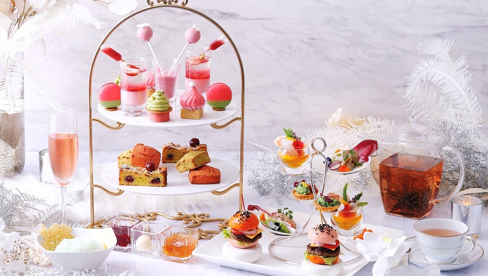 話題の“ヌン活”にも！春を感じる、イチゴ×さくら×抹茶がテーマの「日本茶アフタヌーンティープレート」ナイスコレクション