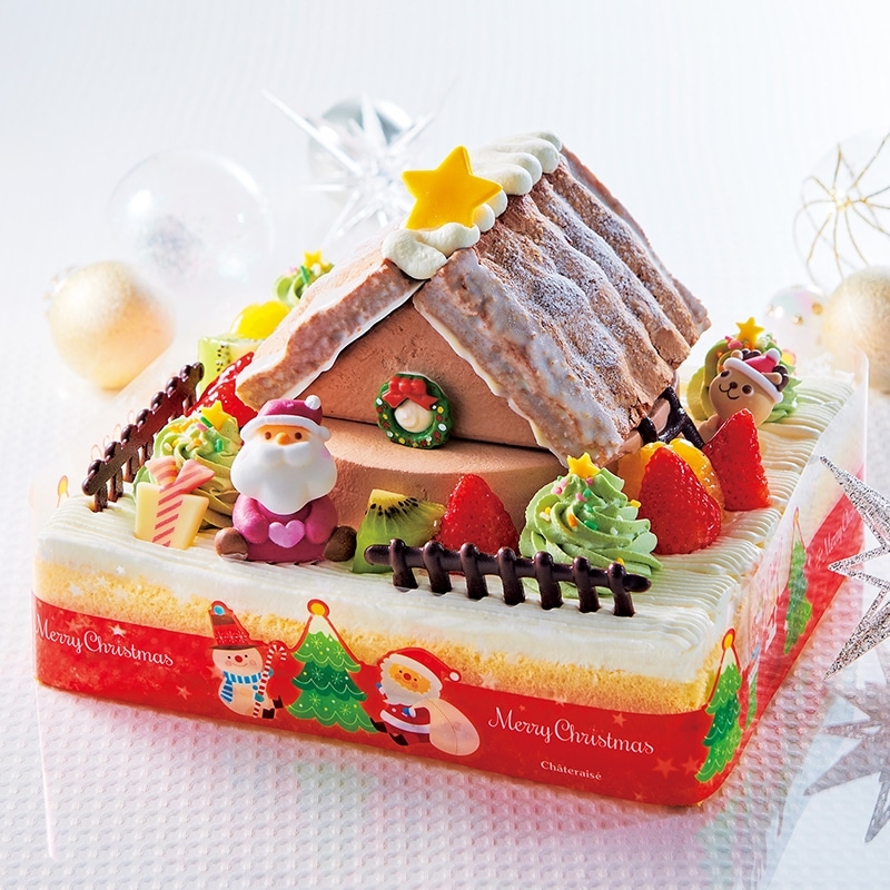 シャトレーゼ×クリスマス 人気ランキング第2位！子どもと一緒に食べやすい「Xmas 2つの味が楽しめるデコレーション」原ぺこスイーツ