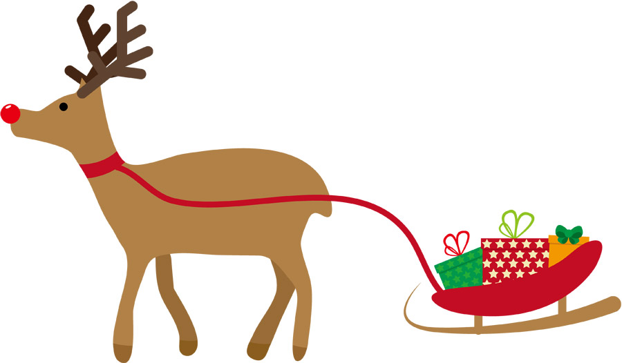 インフレータブルクリスマス庭装飾 – サンタと二頭のトナカイが引くそり