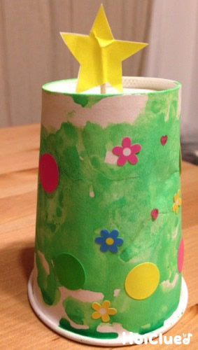 動画付き クリスマス製作♪紙コップで立体クリスマスツリーチルコレ