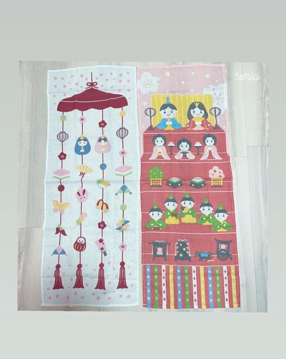 セリア ひな祭りマスコット うさぎ ひし餅 紅白もたち 桃の木 橘の木 6