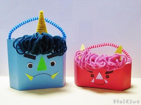 節分の升 豆入れ を手作りしてみよう！牛乳パックですぐ作れる鬼の升ことのは