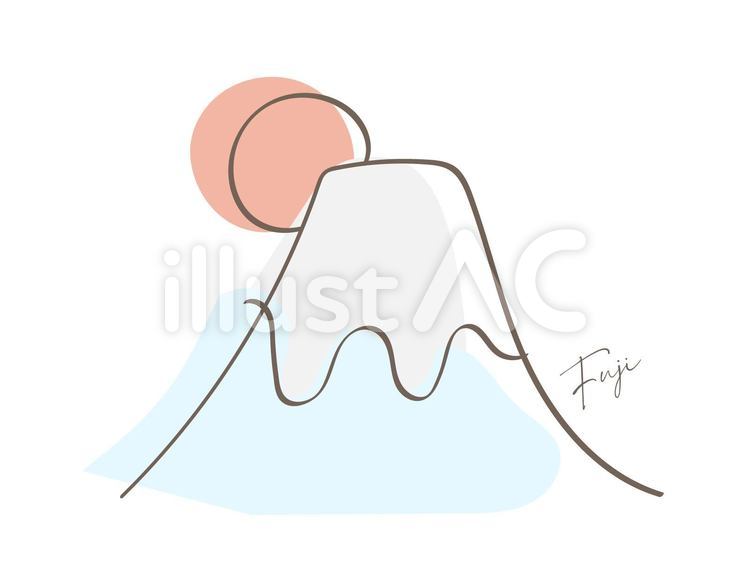 2025年巳年の富士山と初日の出の年賀状 縦04・グリーン 文字なしのイラスト素材FYI08081684ストックフォトの QleanMarket キュリンマーケット