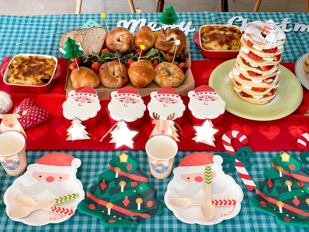 子どもが喜ぶクリスマス幼児食！サンタとトナカイと雪ダルマのクリスマスプレート