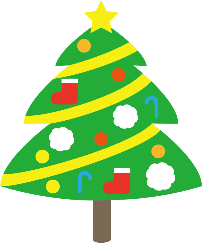 フリーイラスト8種類のクリスマスツリーのセットでアハ体験GAHAG著作権フリー写真・イラスト素材集 - GAHAG著作権フリー写真・イラスト素材集