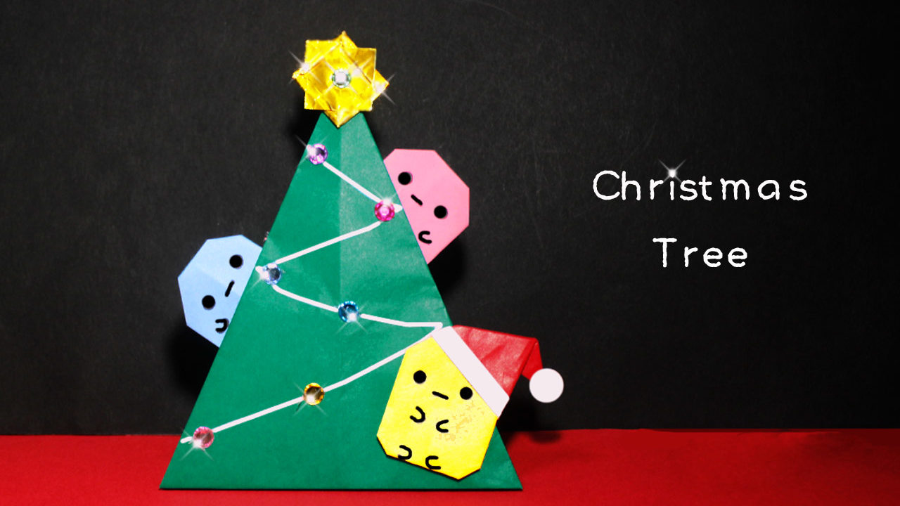 折り紙で雪だるまミッキーの折り方作り方☆簡単かわいい冬のディズニー飾り│子供と楽しむ折り紙・工作