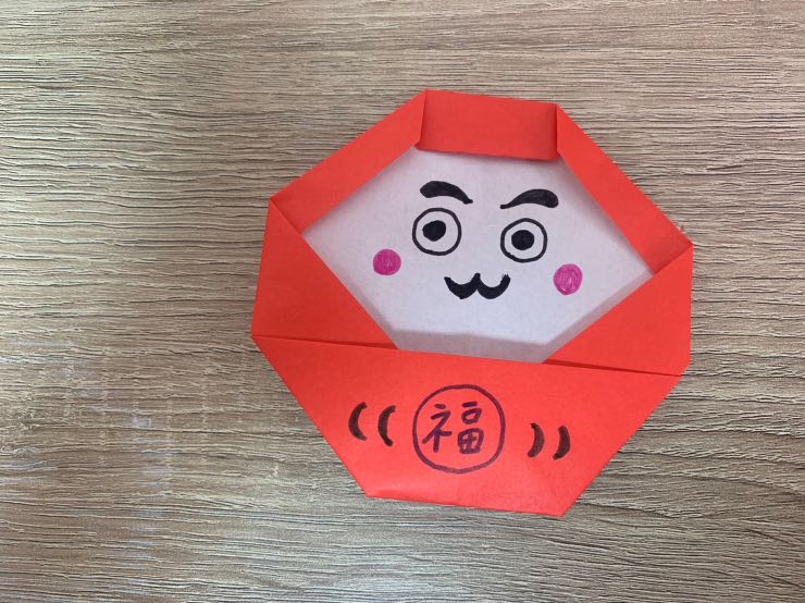 壁面飾り 折り紙 だるま＊干支 辰 お正月