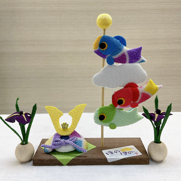 超豪華！菖蒲とちりめん細工の五月人形2段飾り♡端午の節句