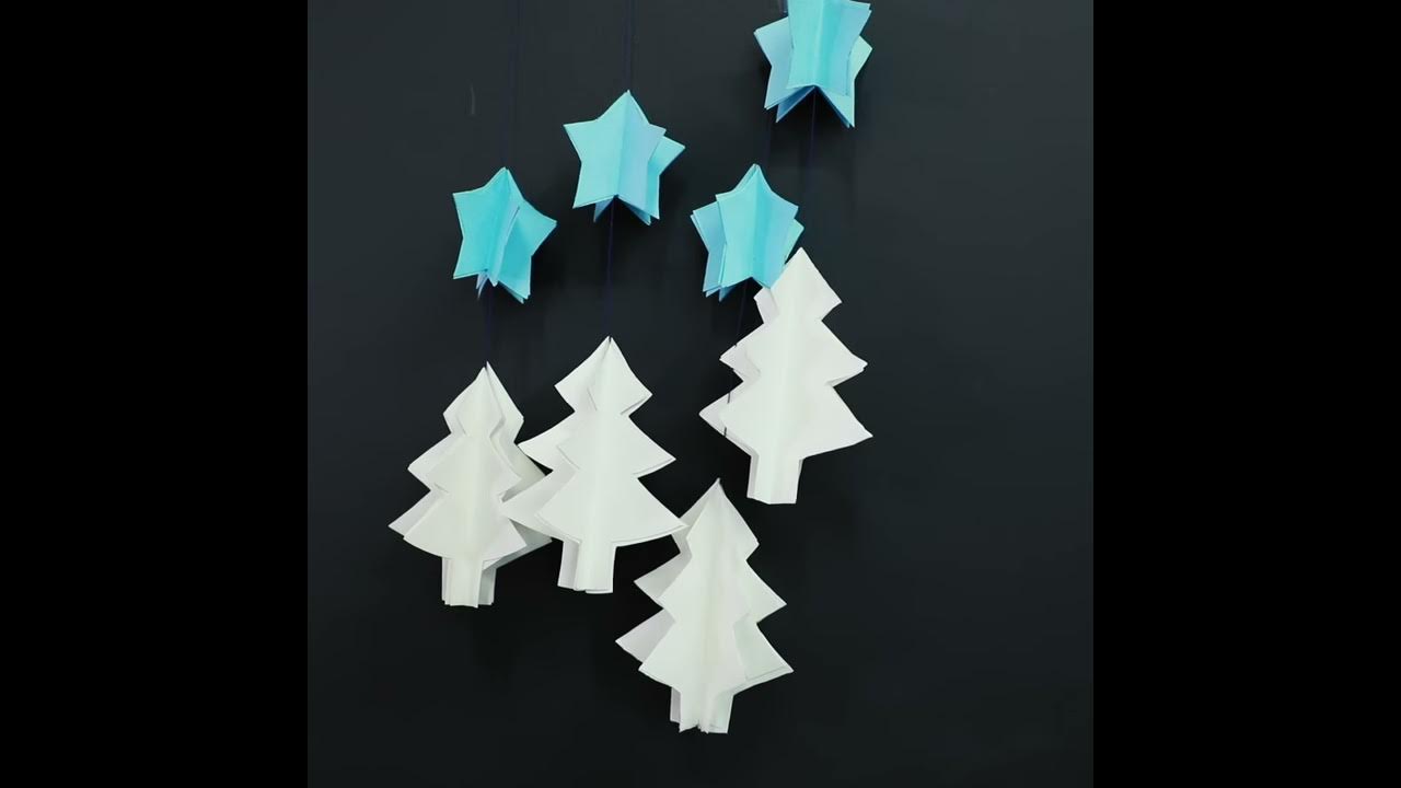 立体クリスマスツリーモビールが作れる素材 ダウンロード販売HAPPY BIRTHDAY CRAFTS ハピバクラフト 〜誕生日の飾り付けや手作り メッセージカードのお店