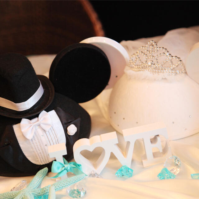 Disney - 香港 ディズニー ミッキー＆ミニー イヤーハット ウエディング ペア イヤーハット ミッキー ミニー ウェディング 結婚