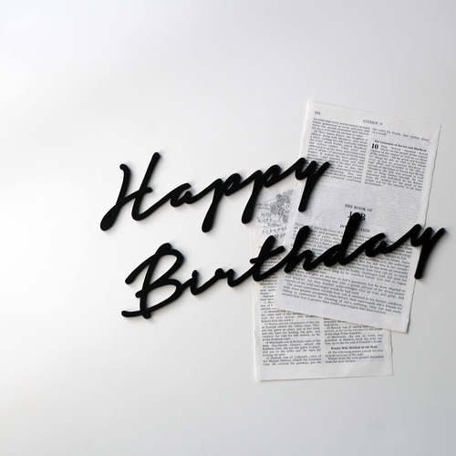 木製 Happy Birthday ウッドレター⑴ 大文字ver