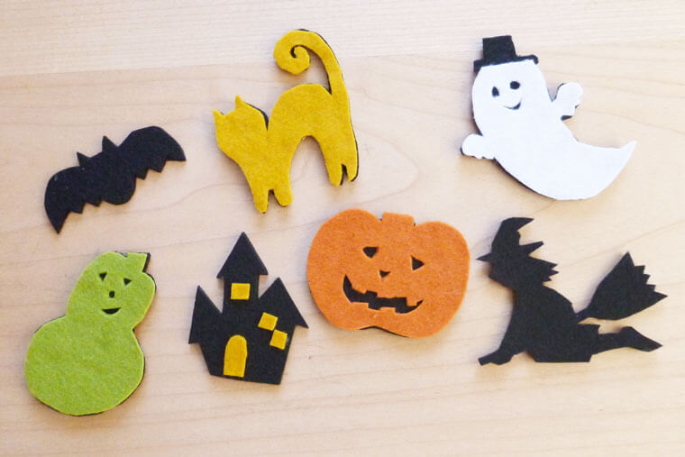 ハロウィン ガーランド *＊ ハンドメイド ︎ フェルト フェルトで作るハロウィンのかぼちゃガーランドの作り方