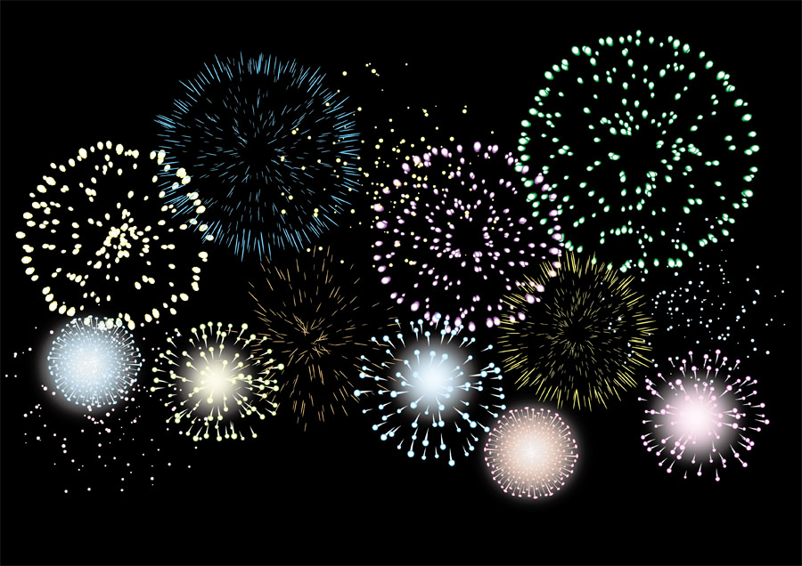 打ち上げ花火のイラスト素材 - フリーイラスト素材配布サイトIllustATAM