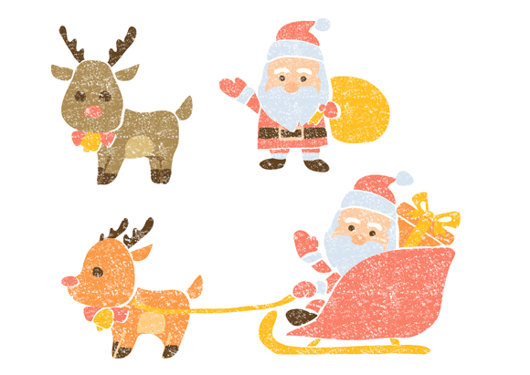 12月 冬のイラスト クリスマスのライン飾り罫線 サンタ トナカイ ツリー リース 雪だるま プレゼント 柊無料フリーイラスト素材集 Frameillust